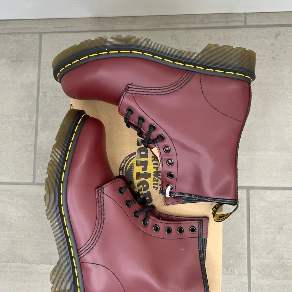 New Dr Martens | 1460 Cherry Red Boots - Picture 5 of 10